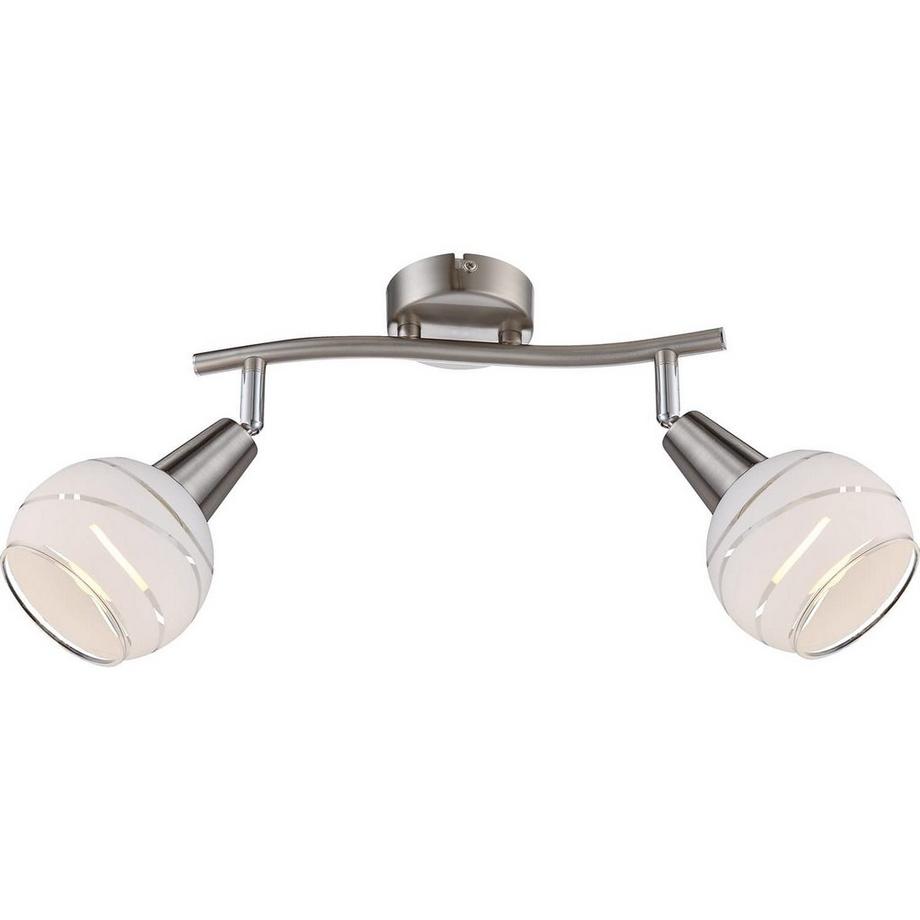 Plafonnier LED nickel mat 2xE14 LED 10x28x21