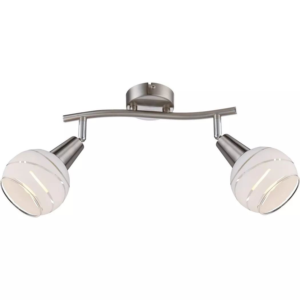 mutoni – LED Deckenleuchte nickel matt 2xE14 10x28x21, One Size, Multicolor
