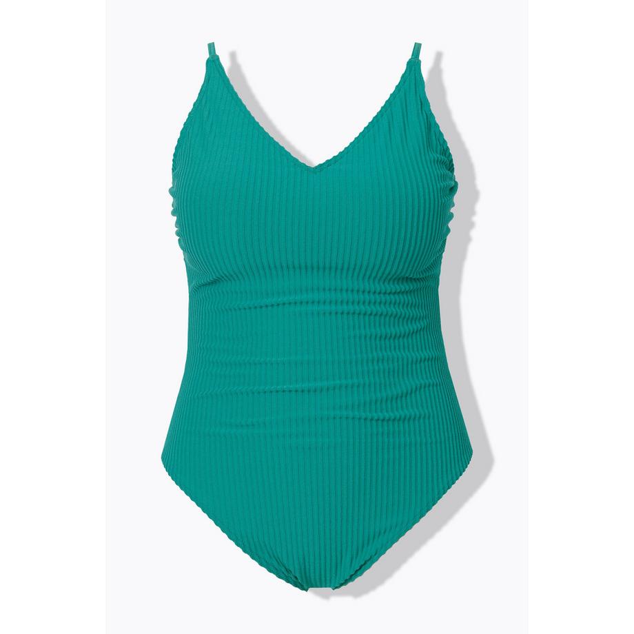 Studio Untold Costume da bagno Coppe morbide Righe in spugna Scollo a V Spalline sottili  