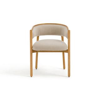 La Redoute Intérieurs Fauteuil de table hévéa et coton/lin  