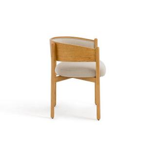 La Redoute Intérieurs Fauteuil de table hévéa et coton/lin  