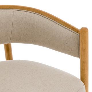 La Redoute Intérieurs Fauteuil de table hévéa et coton/lin  