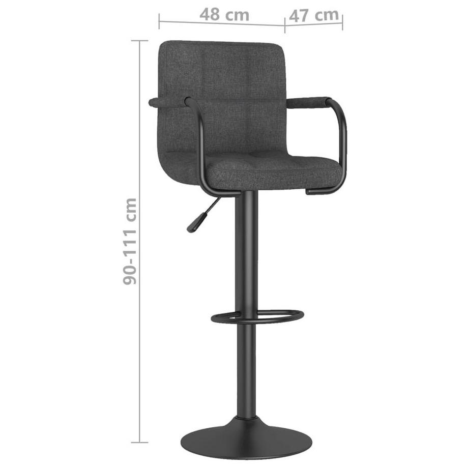 VidaXL Tabouret de bar tissu  
