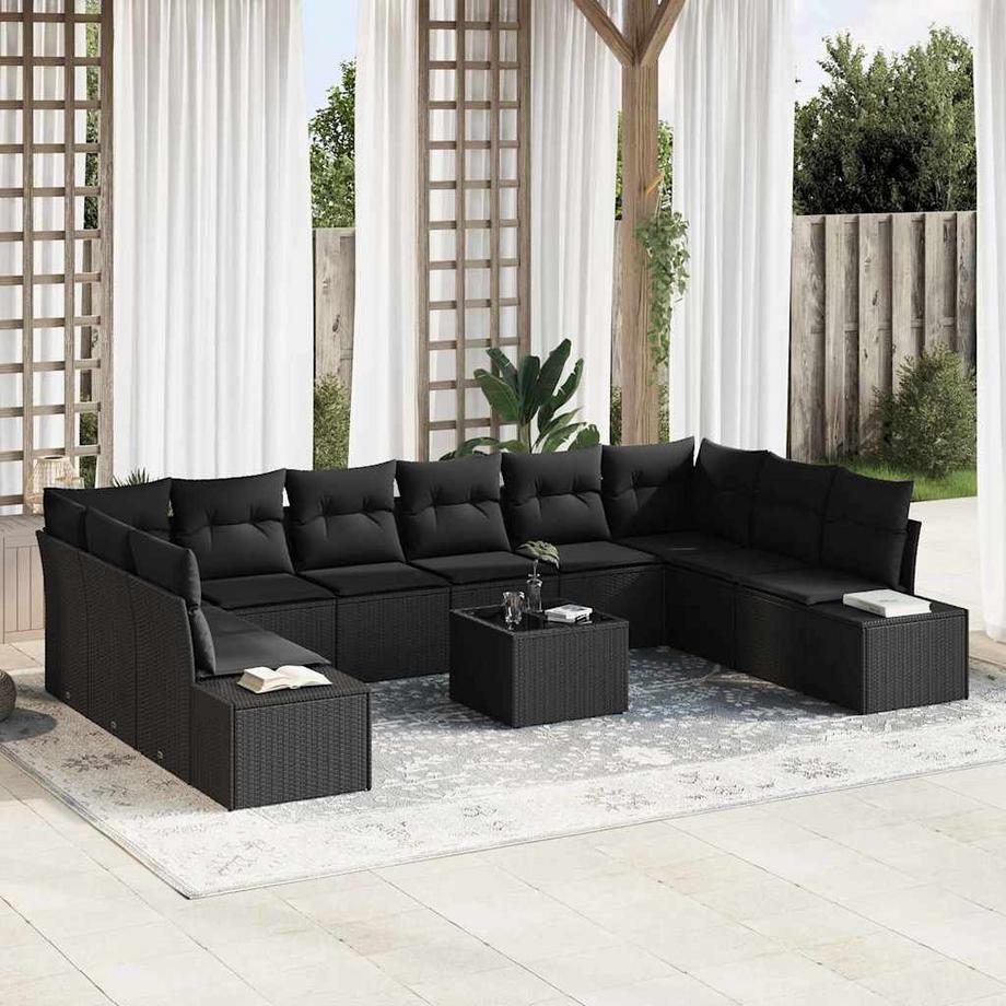 VidaXL Ensemble de canapé de jardin poly rattan  
