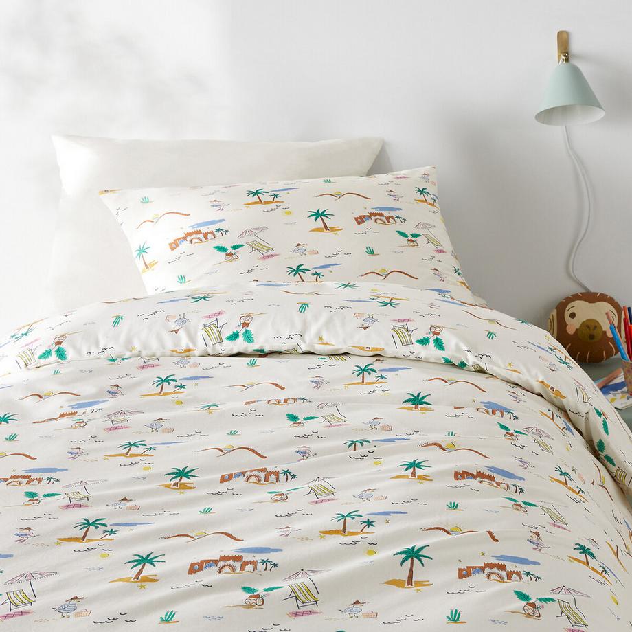 Parure de lit 50% coton recyclé taie rect.