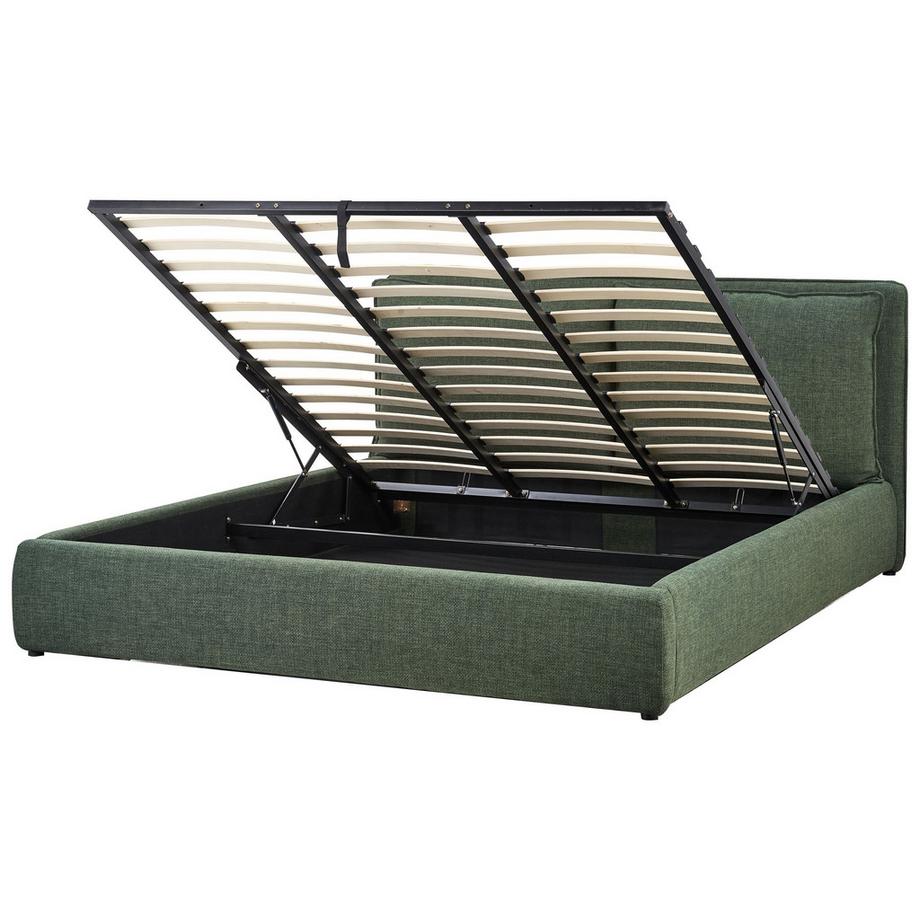 Bett mit Stauraum aus Stoff  BAJONNA