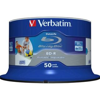 Verbatim  Verbatim Blu-ray BD-R SL 25GB 6x 50er bedruckbar 