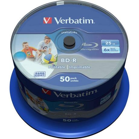 Verbatim  Verbatim 43812 Blu-ray BD-R SL vergine 25 GB 50 pz. Torre stampabile 