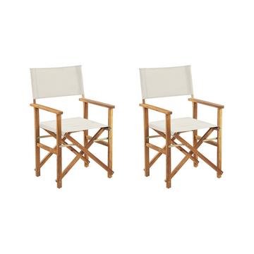 Lot de 2 chaises de jardin en Tissu Rétro CINE