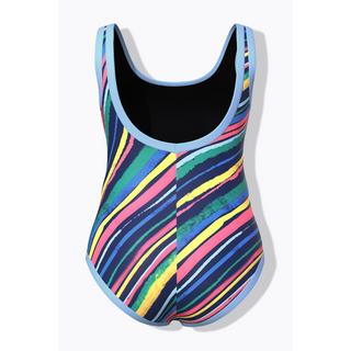 Ulla Popken Costume da bagno righe diagonali senza coppe morbide  