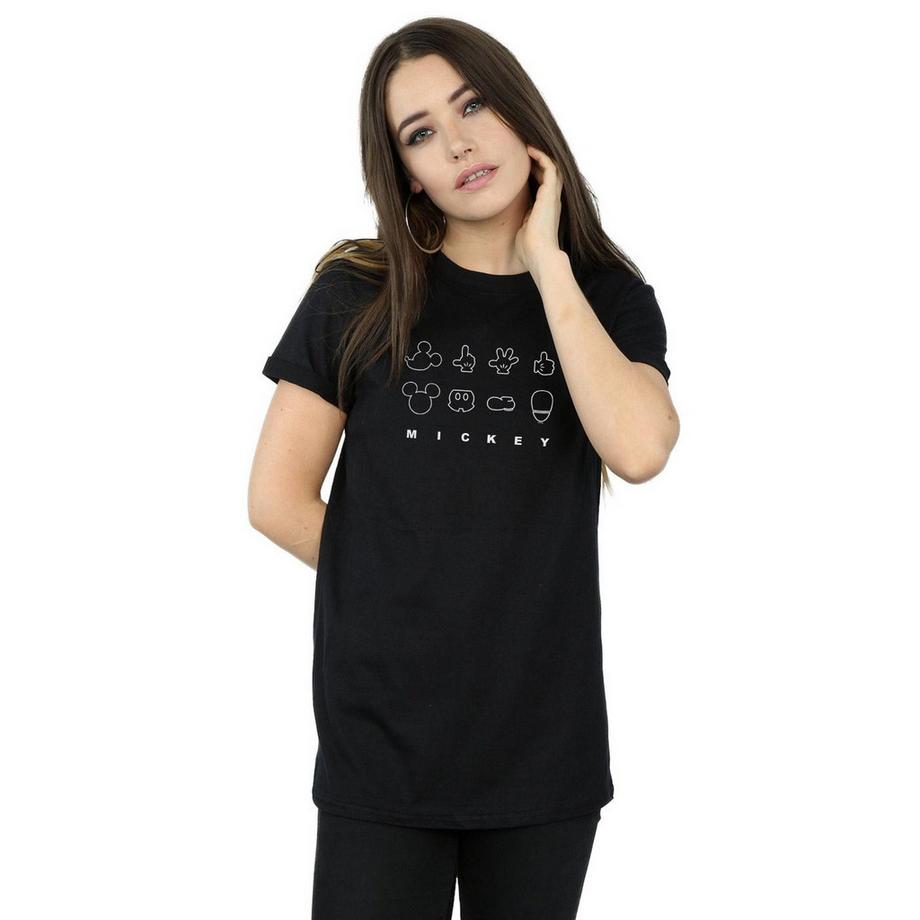 Disney Mickey Mouse Outline Icons T-Shirt  