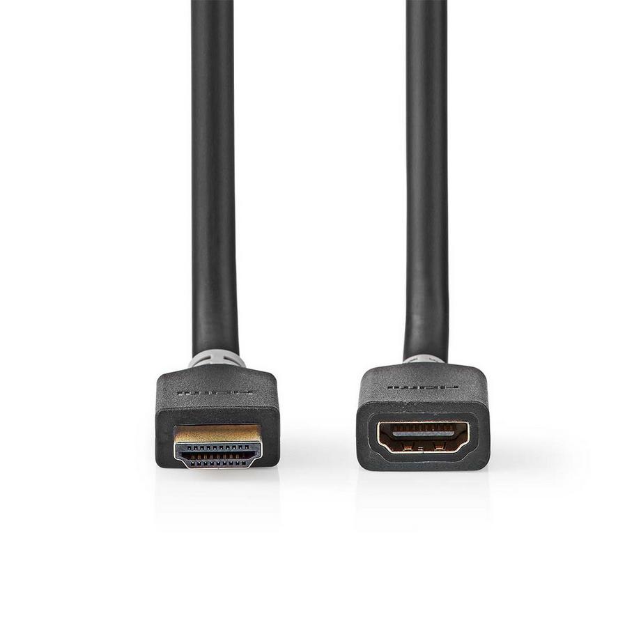 Nedis  Câble HDMI™ haute vitesse avec Ethernet | HDMI™ Contact | HDMI™ Hona | 8K@60Hz | eARC | 48 Gbps | 1.00 m | Rond | PVC | Antracit | Låda 