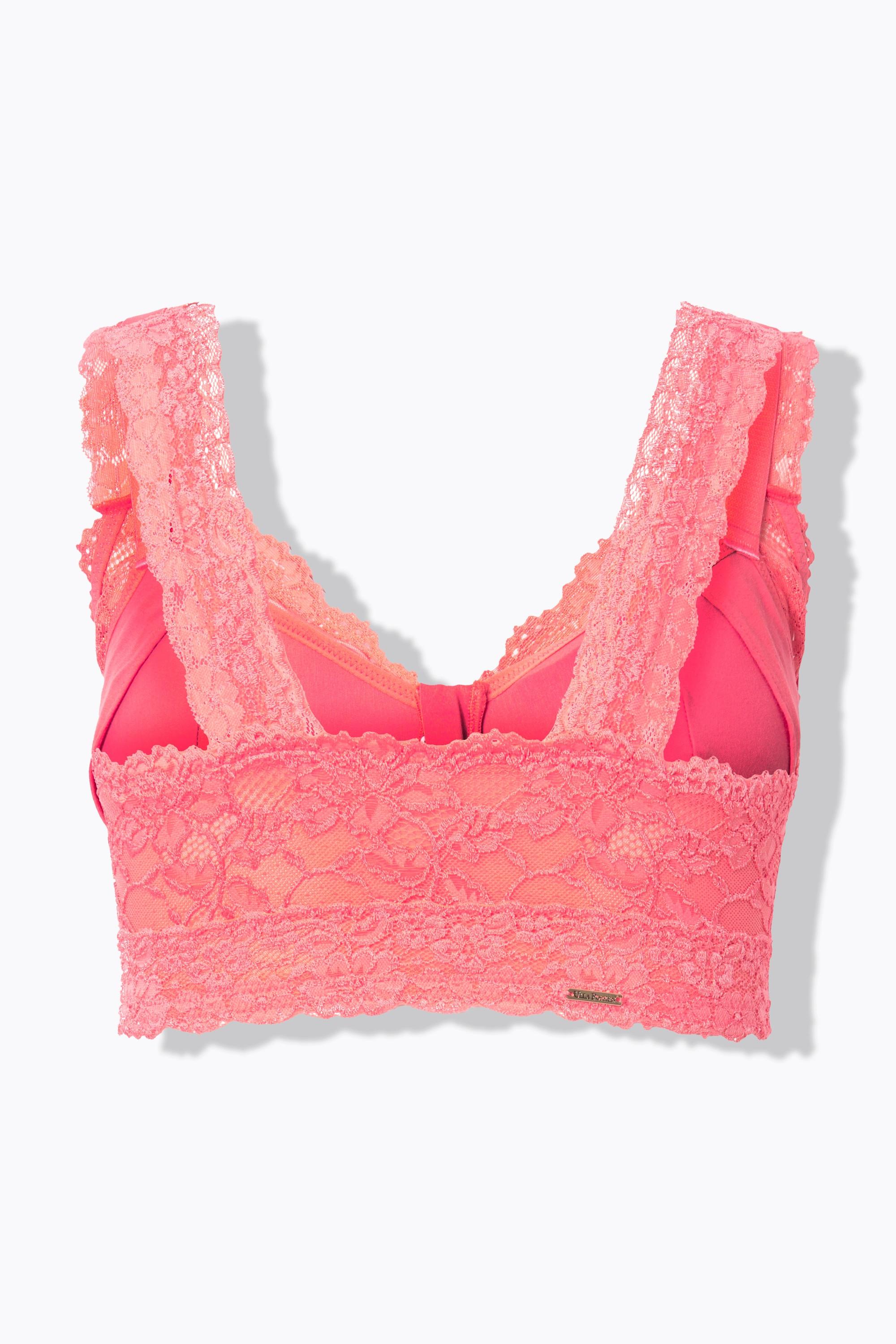 Ulla Popken Bralette Pizzo Cerniera senza Ferretto  