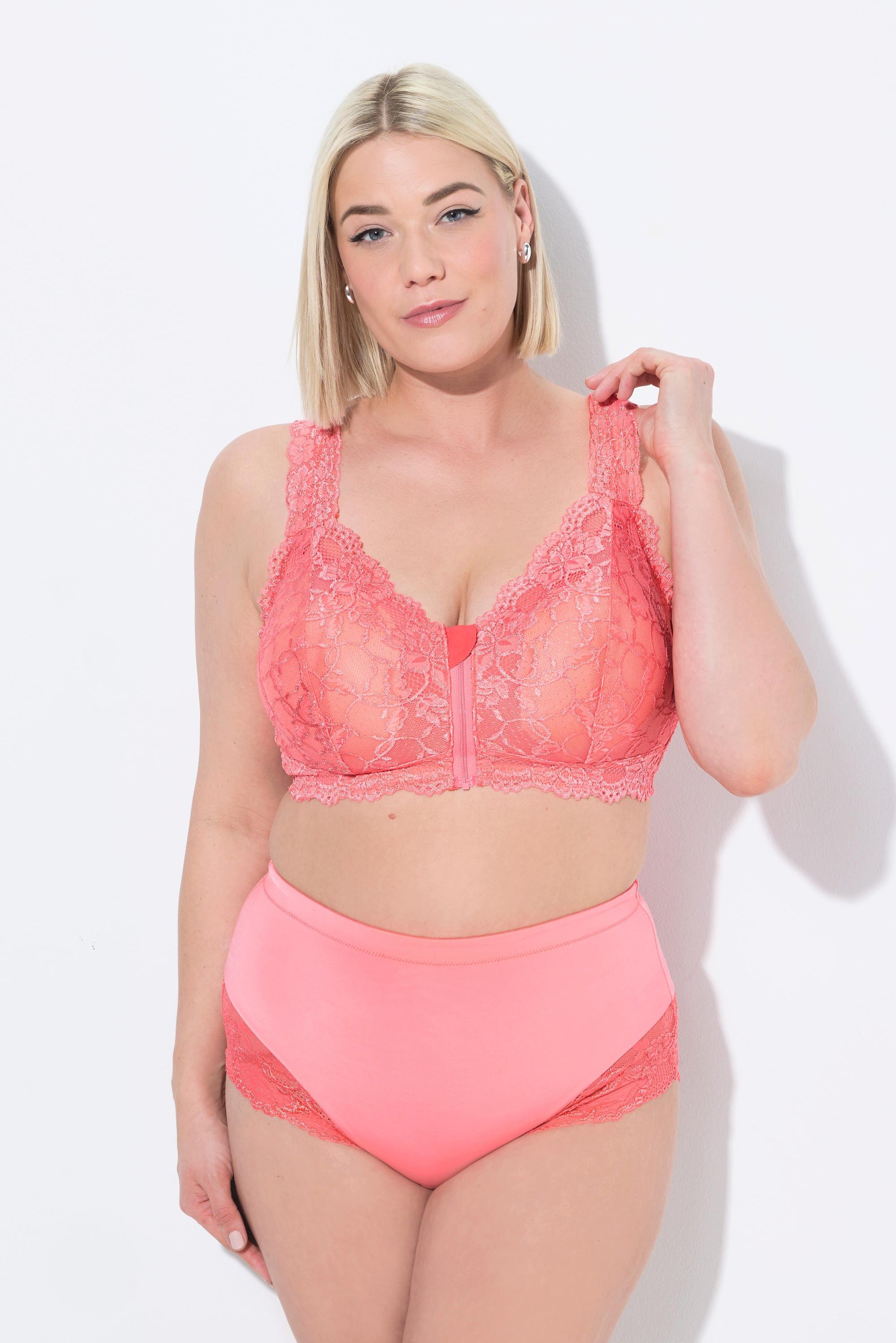 Ulla Popken Bralette Pizzo Cerniera senza Ferretto  