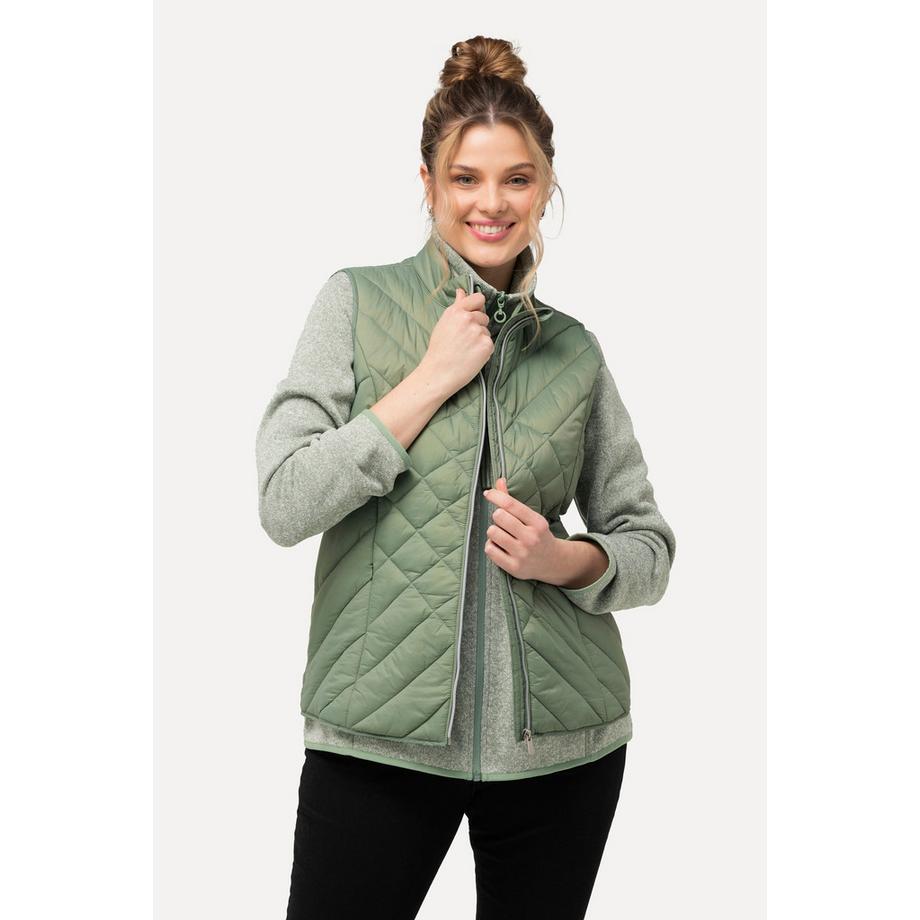 Ulla Popken HYPRAR Gilet Matelassé Déperlant Col Montant  