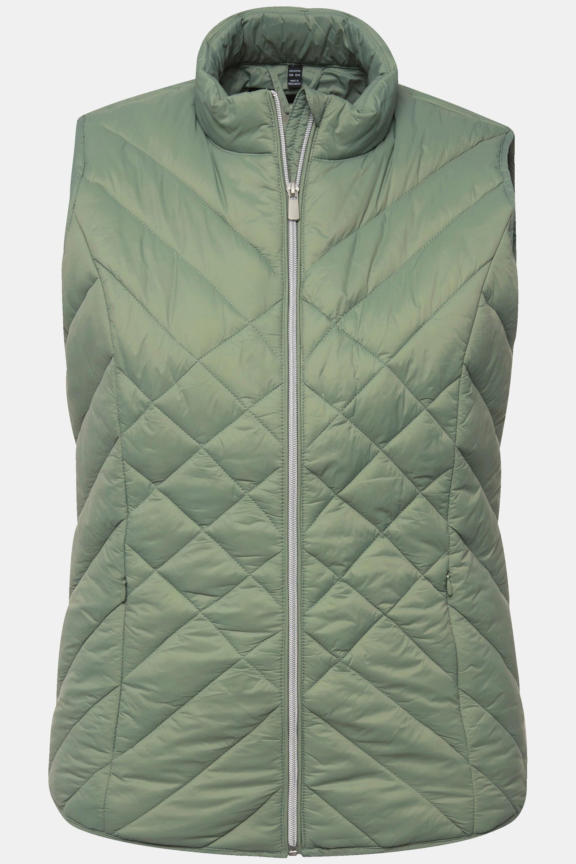 Ulla Popken HYPRAR Steppweste Wasserabweisend Stehkragen  