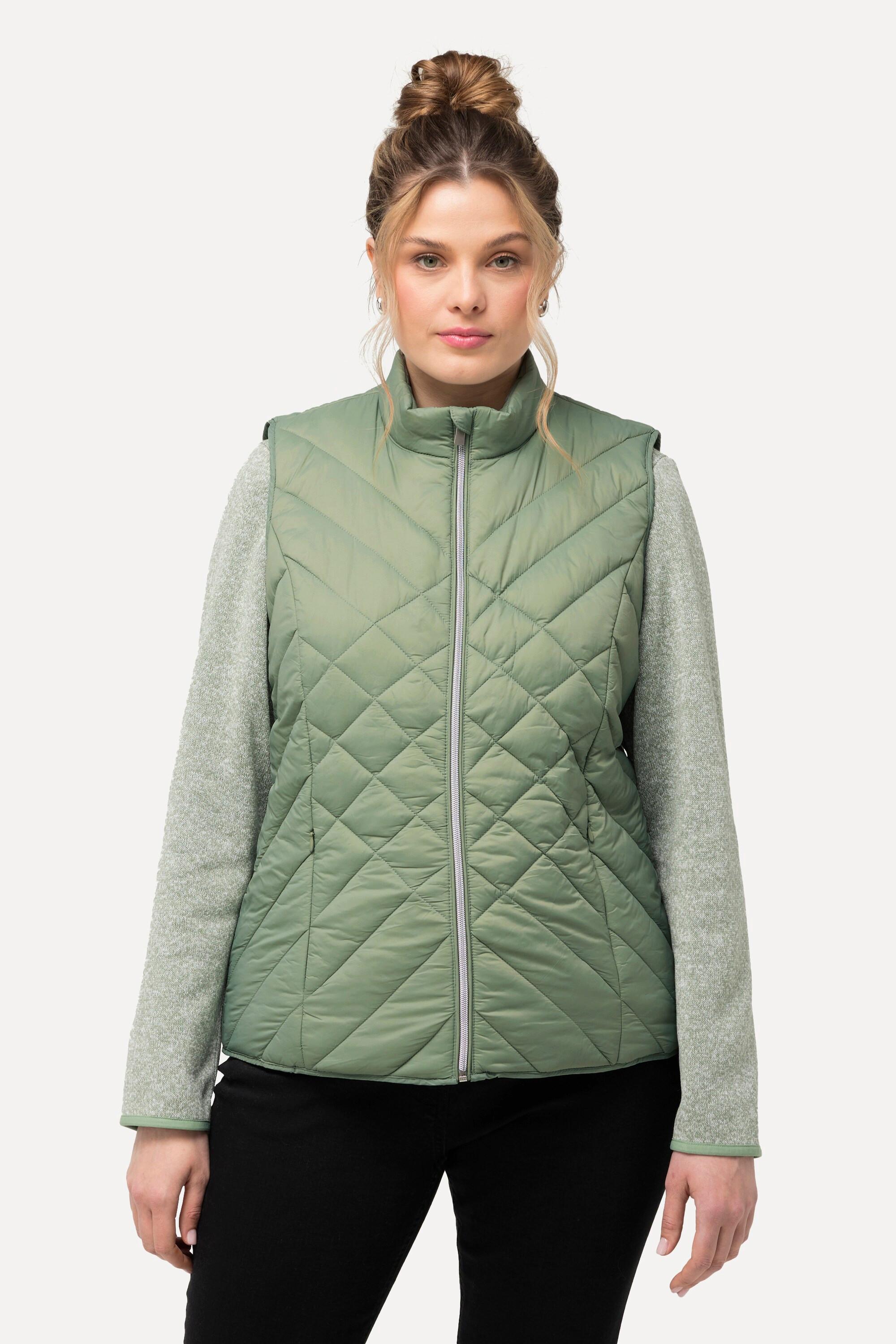 Ulla Popken  Gilet HYPRAR trapuntato e idrorepellente con colletto alto e materiale riciclato 