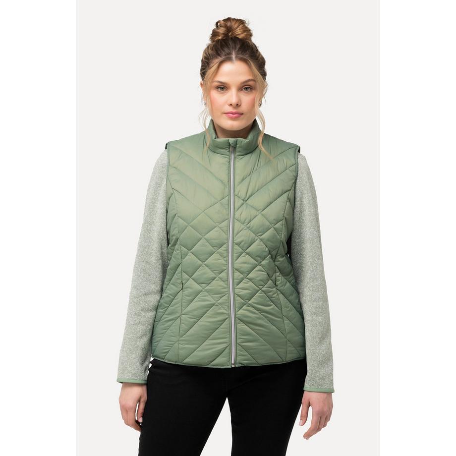 Ulla Popken HYPRAR Gilet Matelassé Déperlant Col Montant  