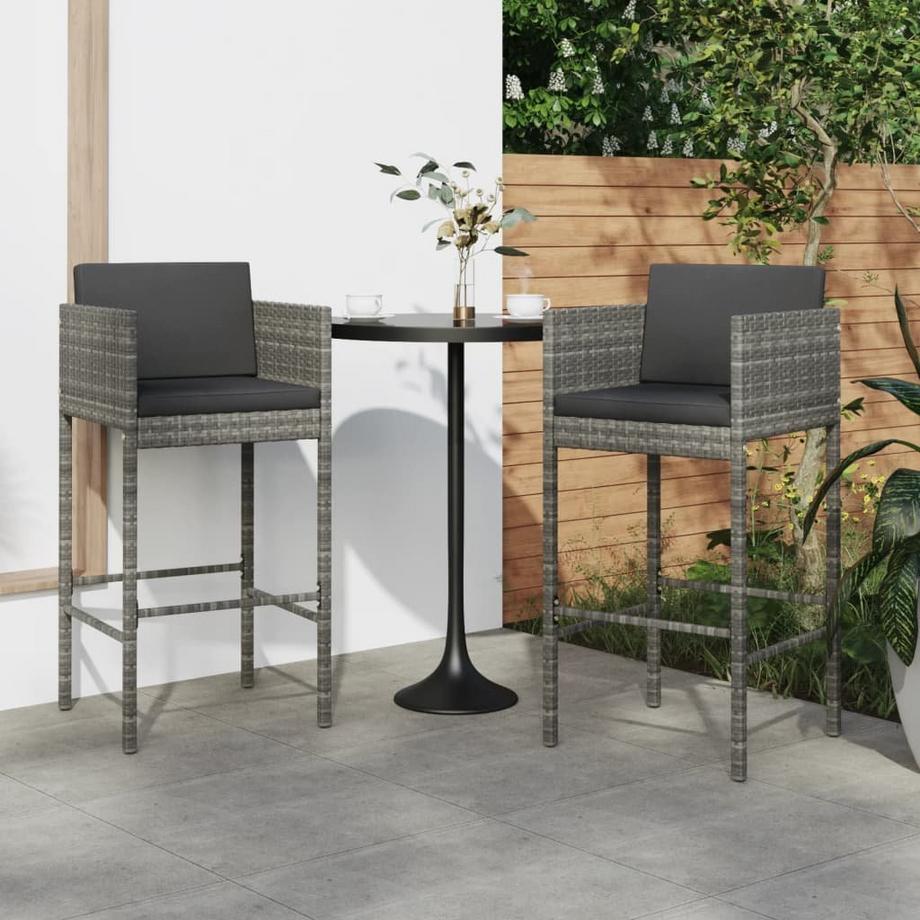 VidaXL Tabouret de bar rotin synthétique  