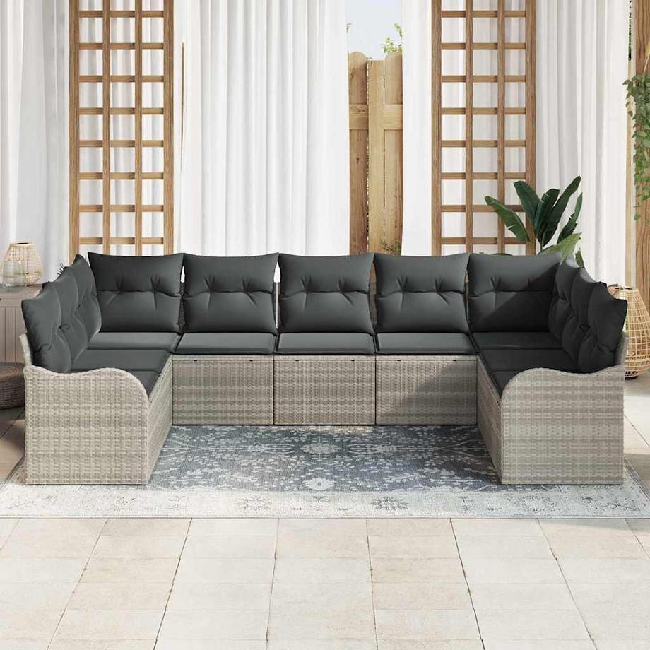VidaXL Mobilier de jardin poly rattan  