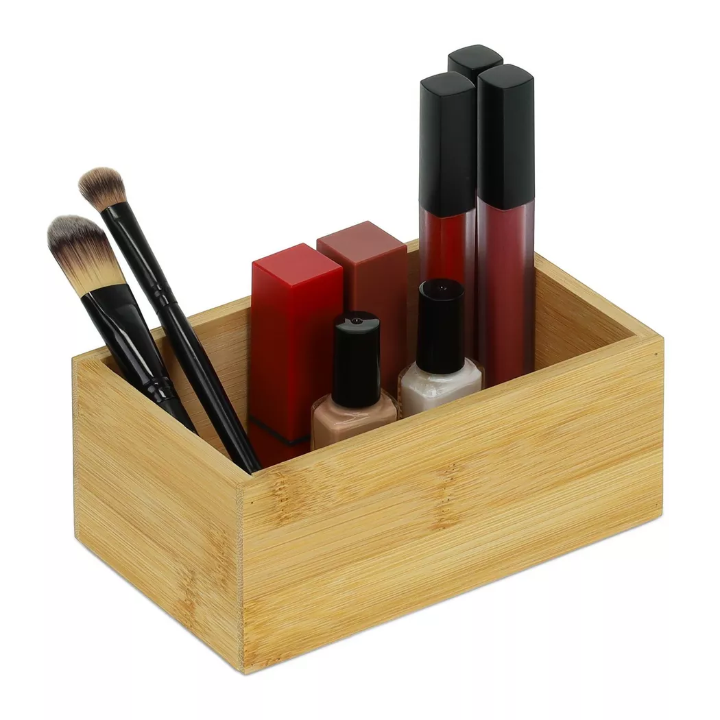 B2X - Quaderförmige Box aus Bambus, 17cm