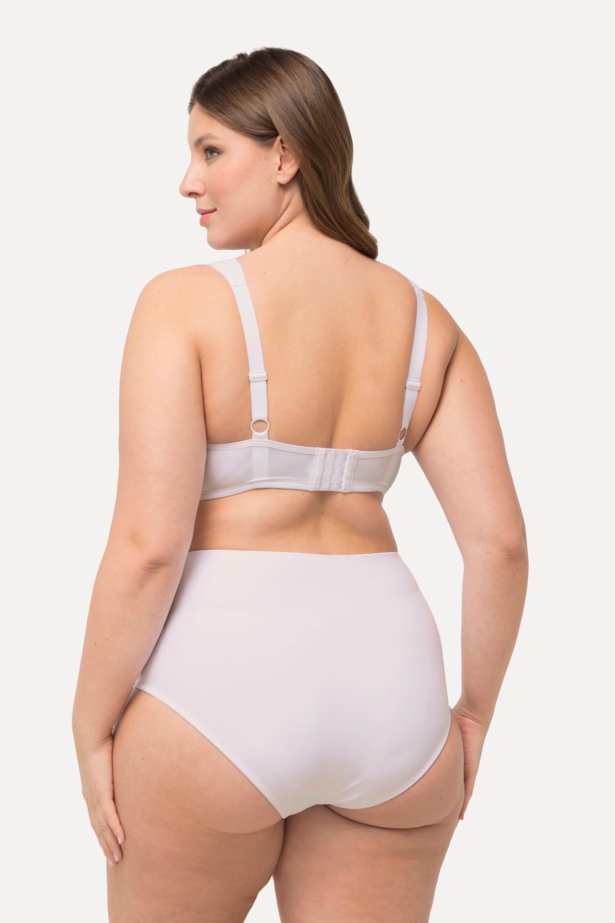 Ulla Popken Soutien-gorge à armatures bonnets souples empiècement en mesh  