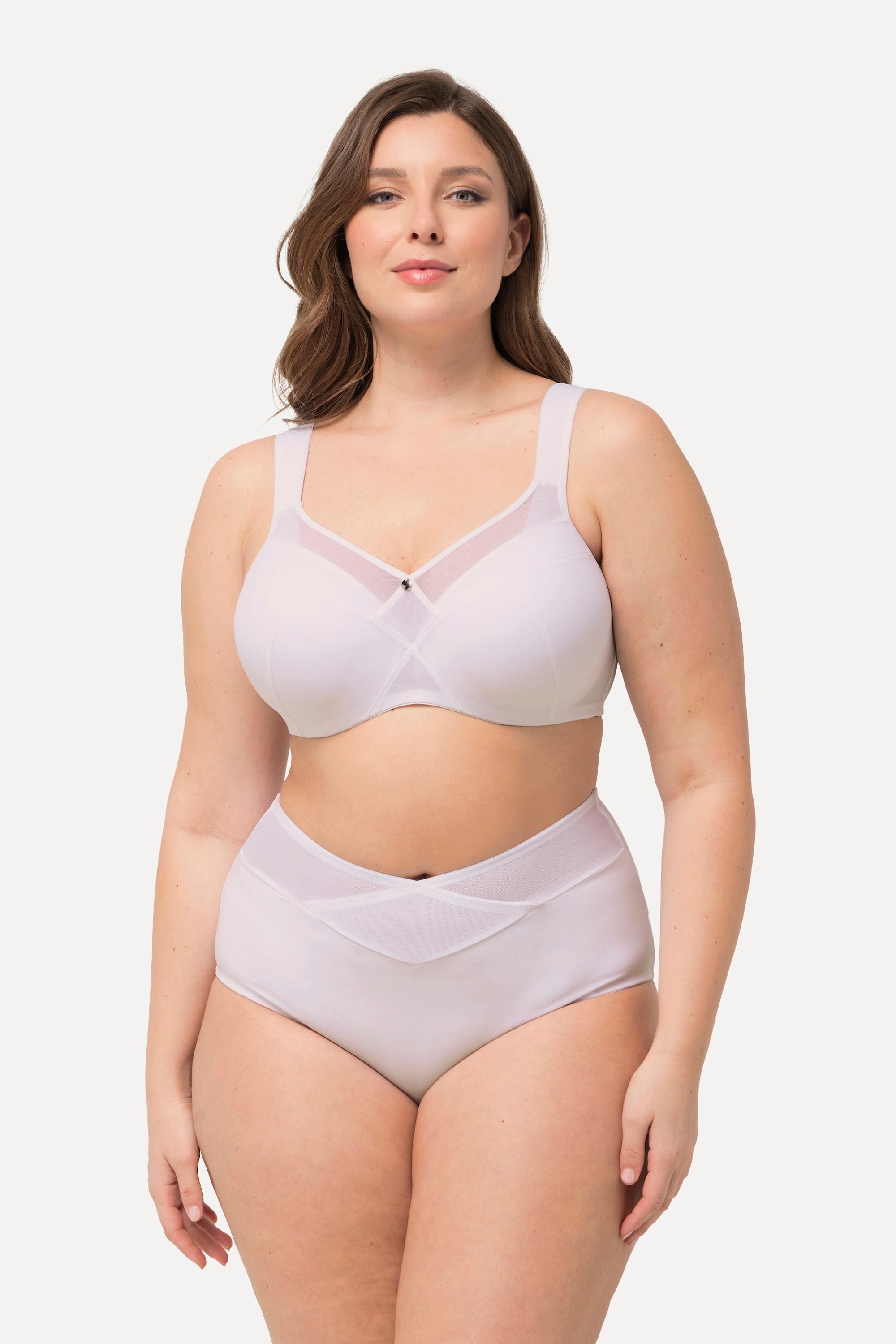 Ulla Popken Soutien-gorge à armatures bonnets souples empiècement en mesh  