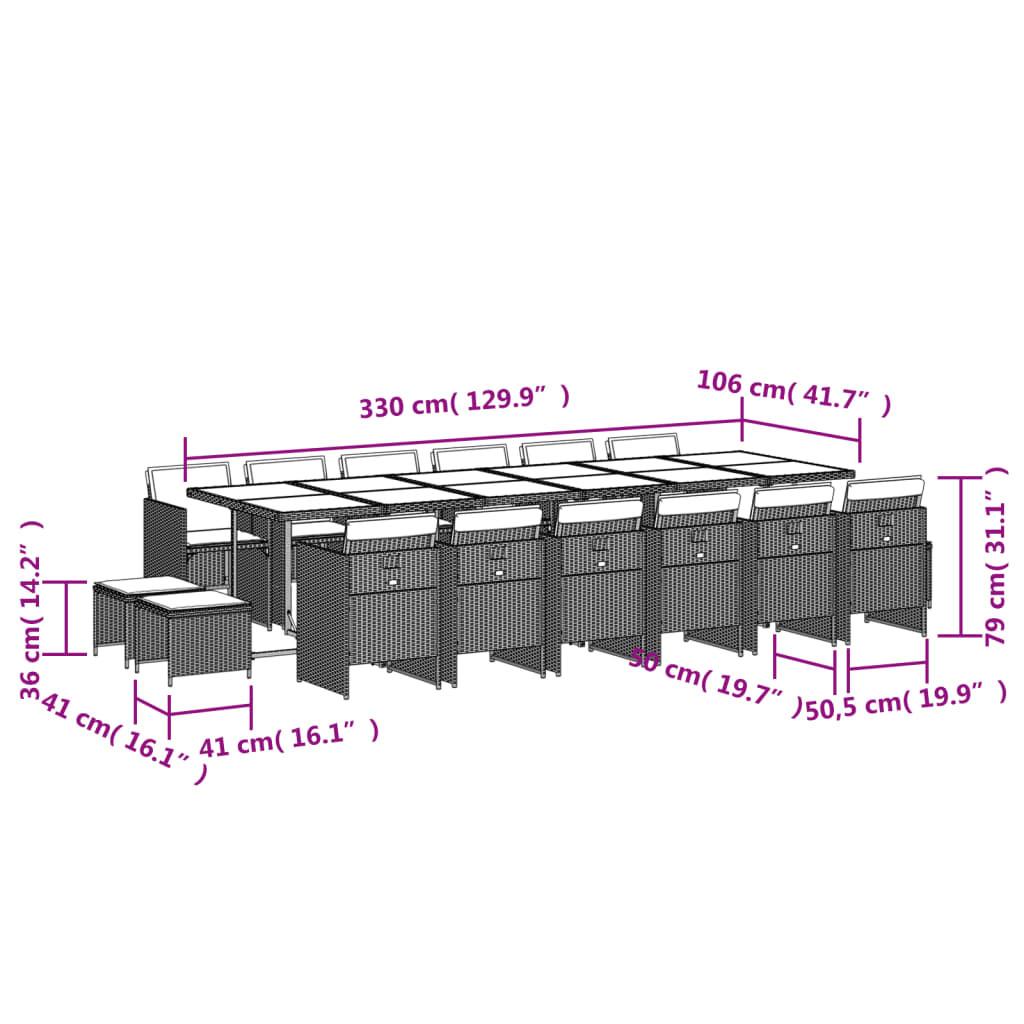 VidaXL Garten essgruppe poly-rattan  