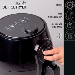STARLYF Friteuse à air chaud, Oil Free Fryer, 1400 W, capacité de 3,8 litres, minuterie 30 minutes, arrêt automatique  
