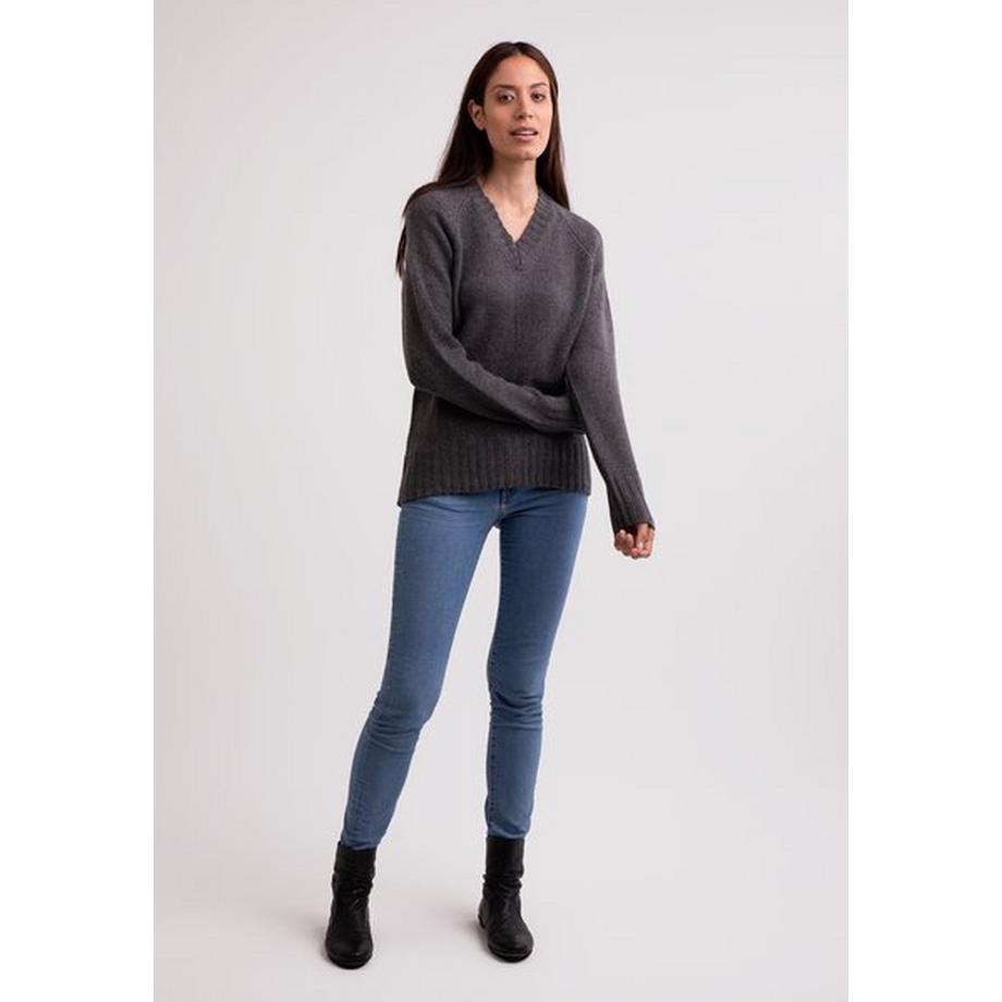 CASH-MERE.CH Pull col V en cachemire recyclé  