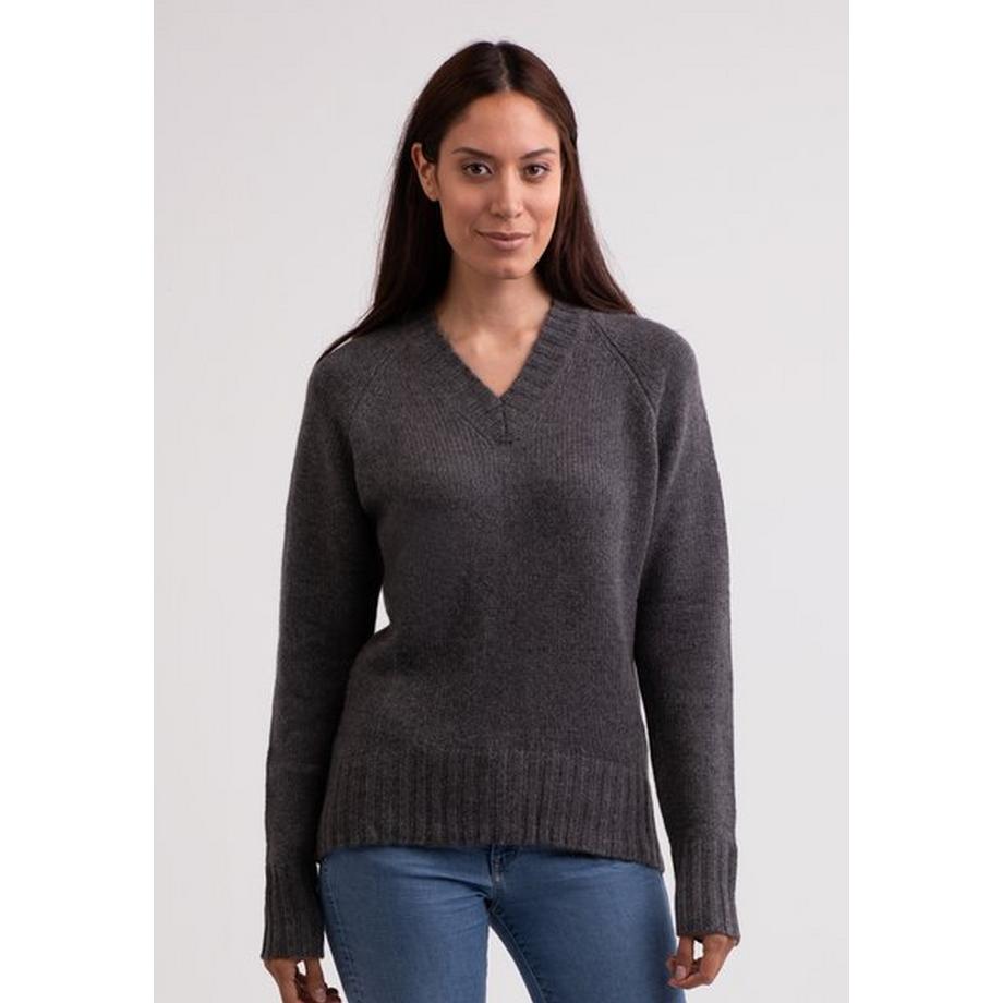 CASH-MERE.CH Pull col V en cachemire recyclé  