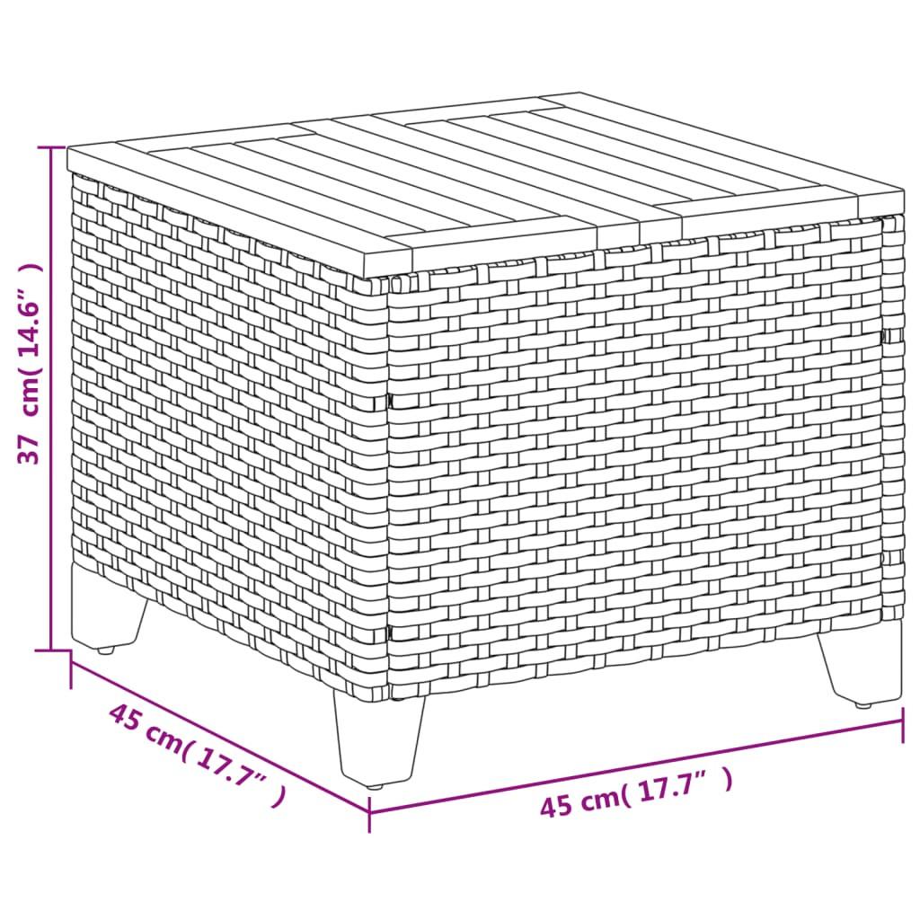 VidaXL Gartentisch poly-rattan  