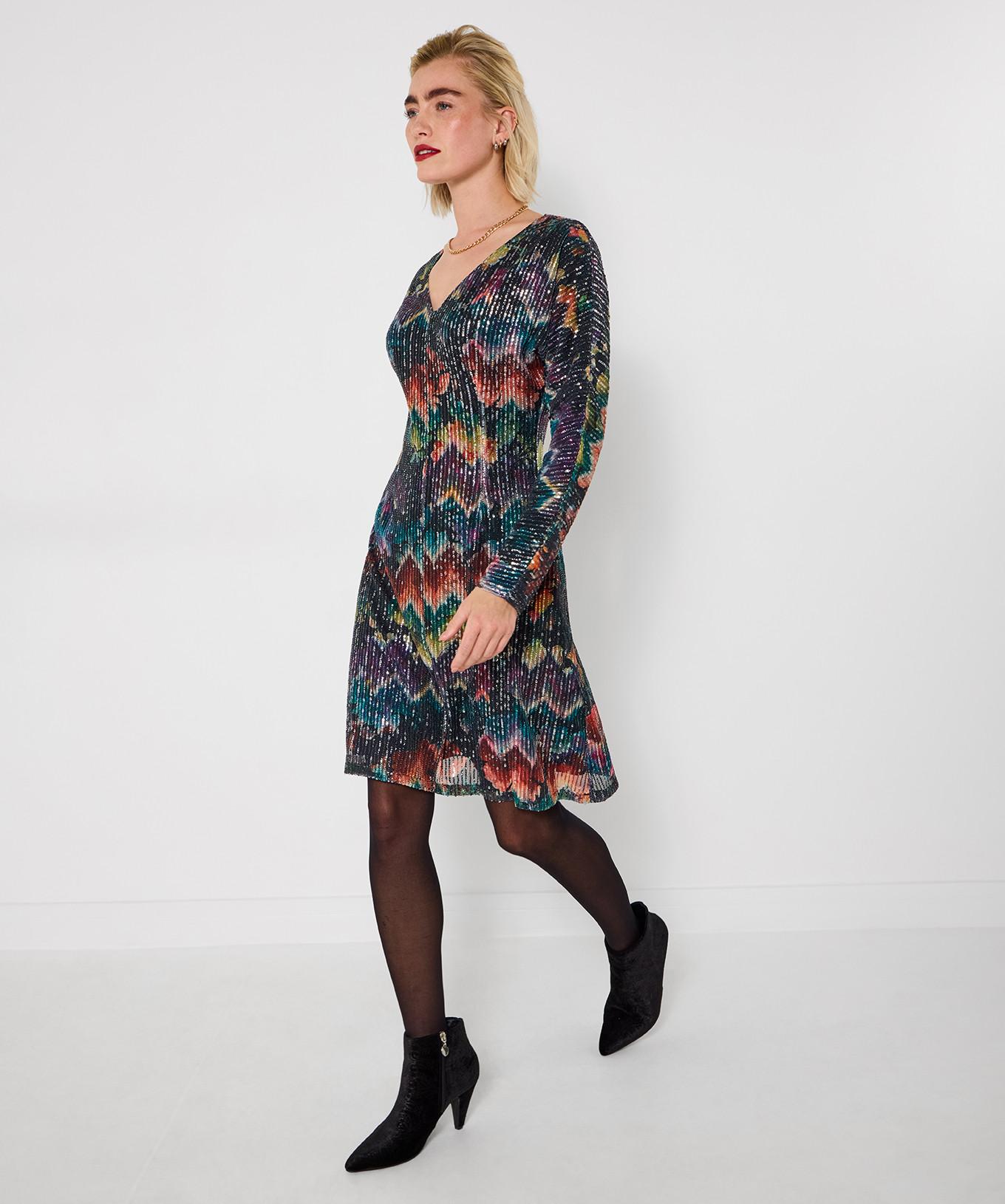 Joe Browns Mini Paillettenkleid V-Ausschnitt  