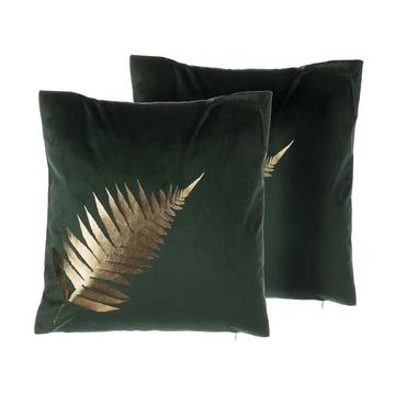 Lot de 2 coussins en Velours Glamour FERN