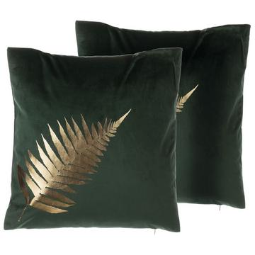 Lot de 2 coussins en Velours Glamour FERN