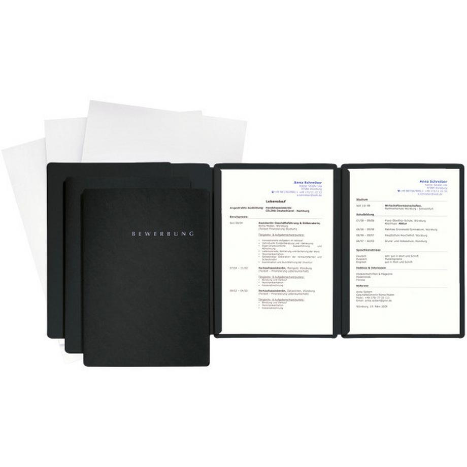 PAGNA Bewerbungsset Special A4 22028-04 schwarz 3 Stück