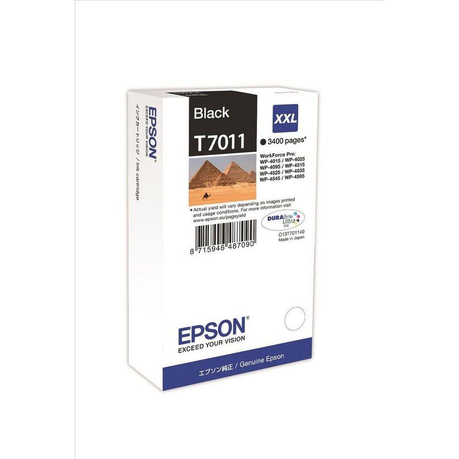 EPSON  EPSON Tintenpatrone XXL schwarz T701140 WP 4000/4500 3'400 Seiten 