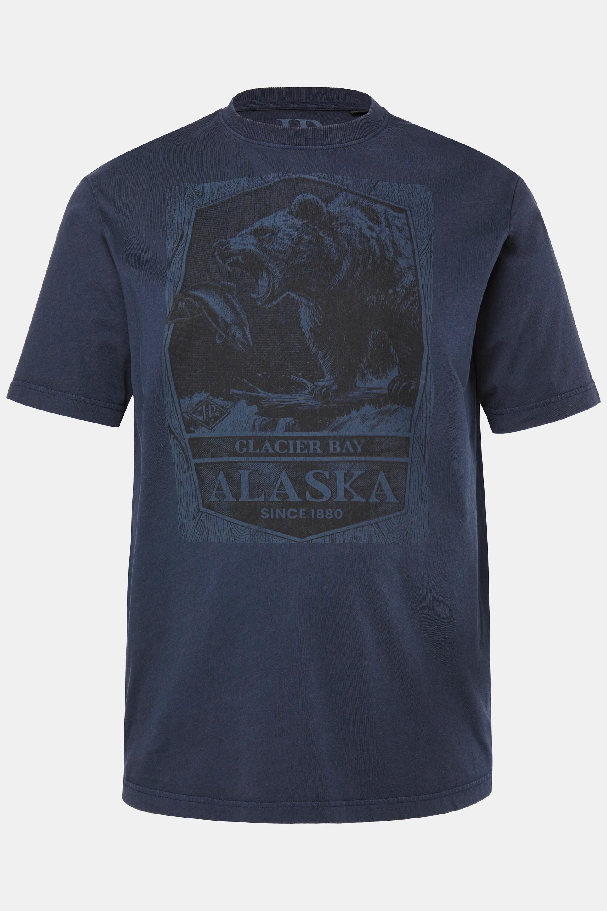 JP1880 Halbarm T-Shirt Brustprint Vintage Look  