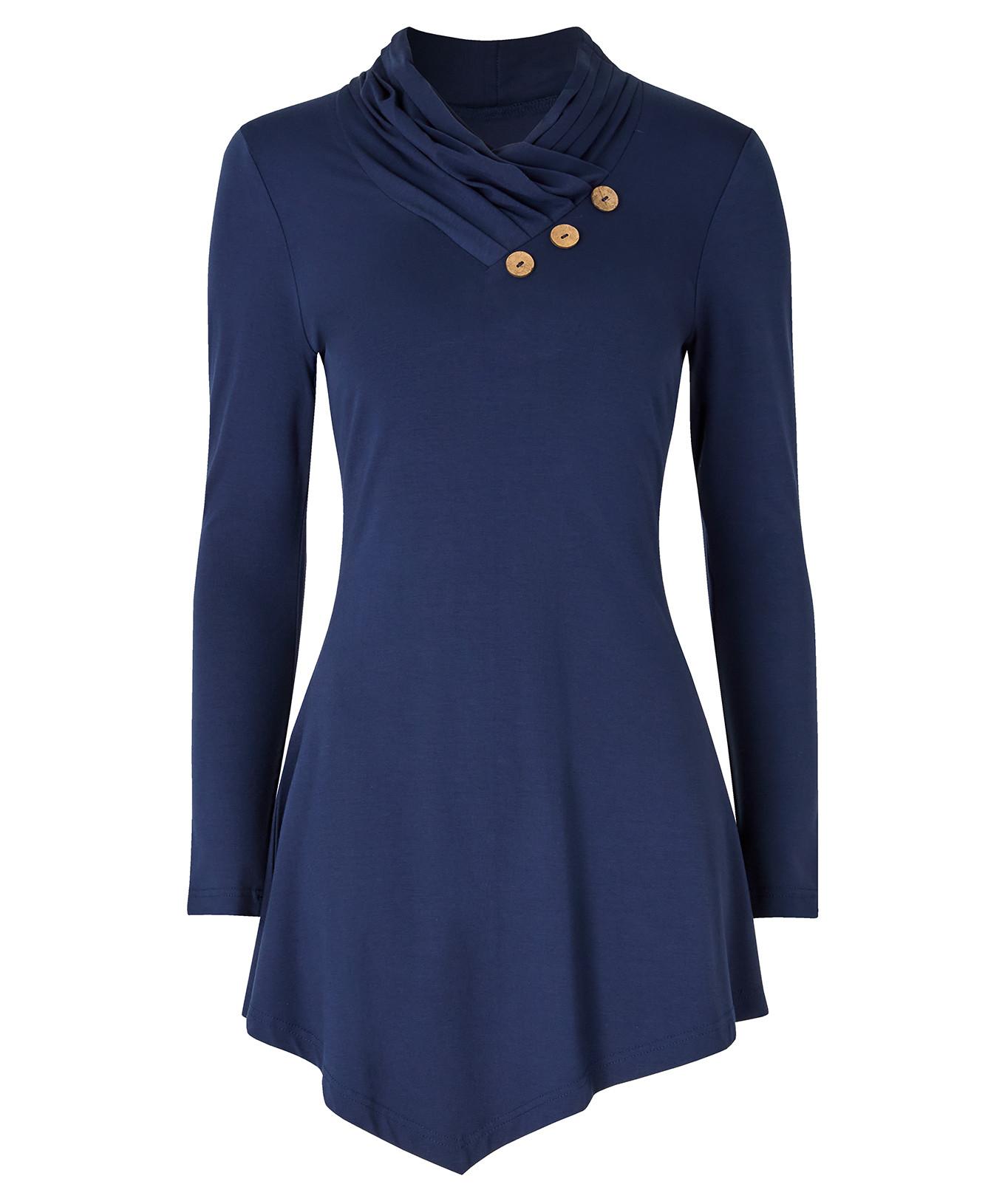 Joe Browns Tunika Schalkragen Asymmetrische Lange Ärmel  