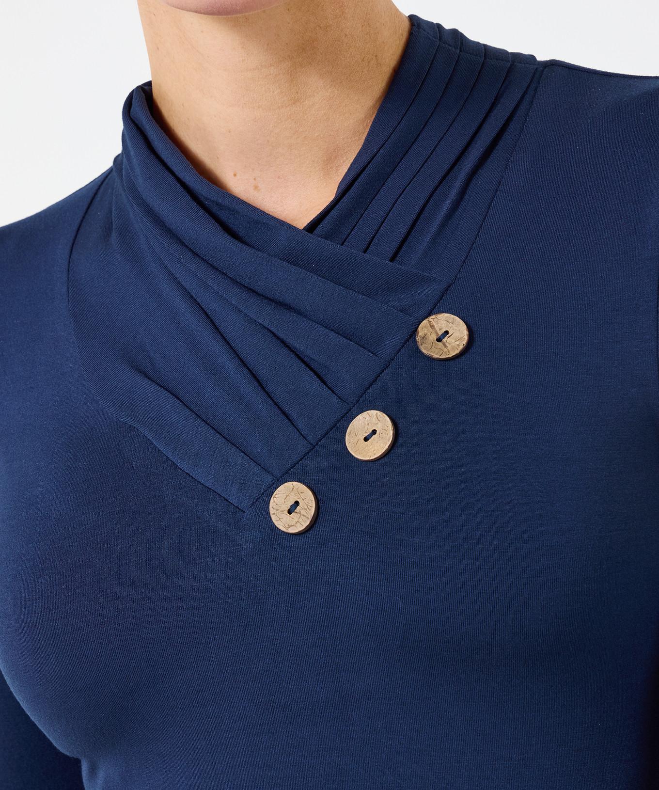 Joe Browns Tunika Schalkragen Asymmetrische Lange Ärmel  