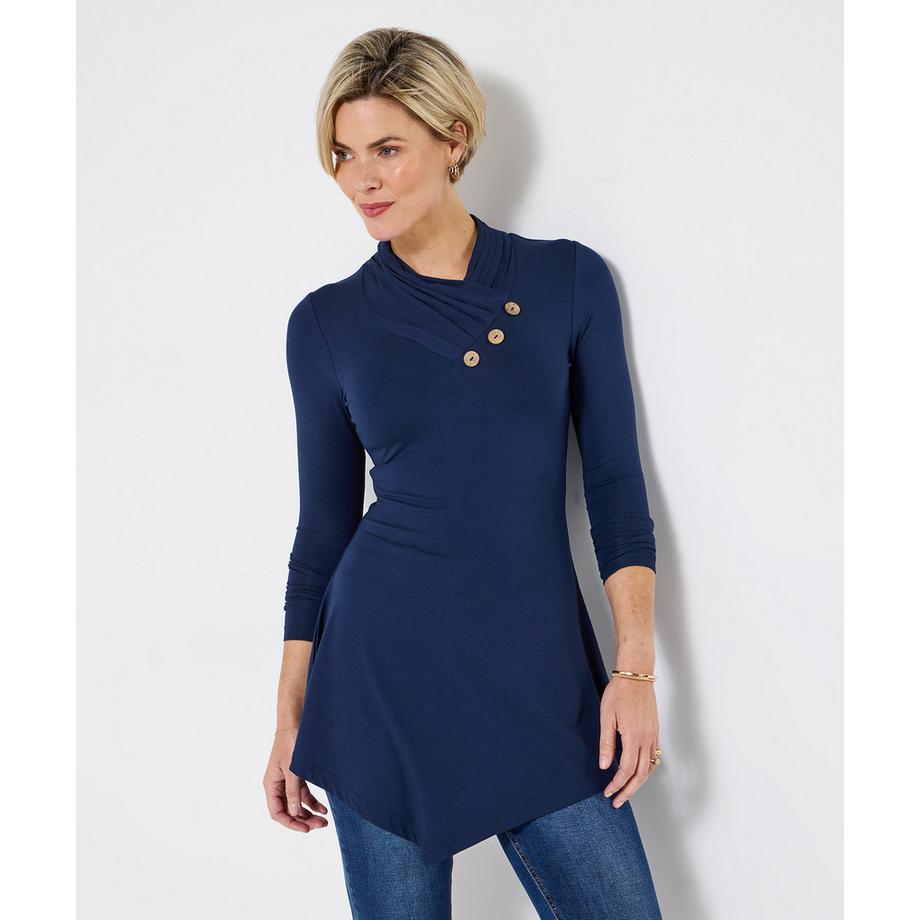 Joe Browns Tunika Schalkragen Asymmetrische Lange Ärmel  