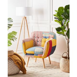 Beliani Fauteuil en Tissu Boho MELBY  