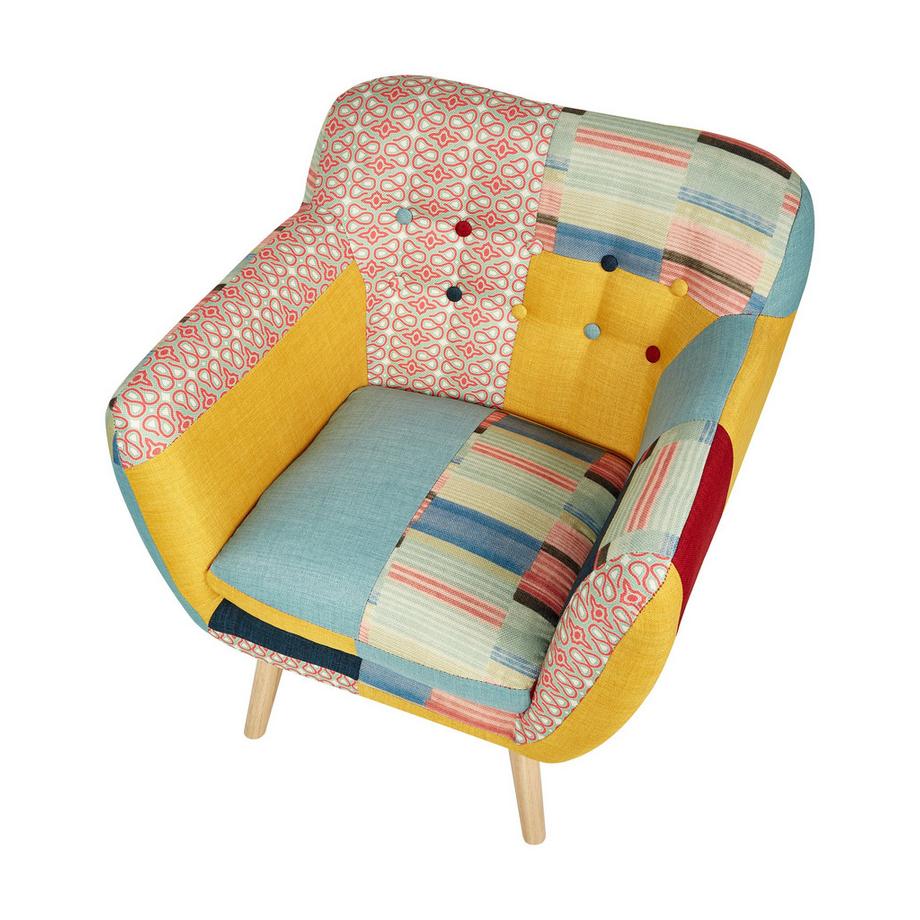 Beliani Sessel aus Stoff Boho MELBY  