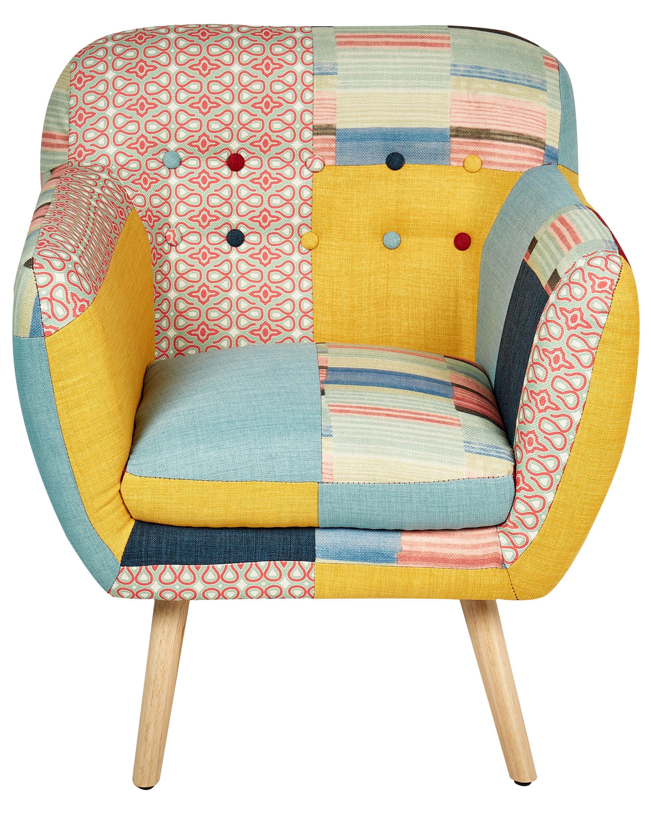 Beliani Fauteuil en Tissu Boho MELBY  