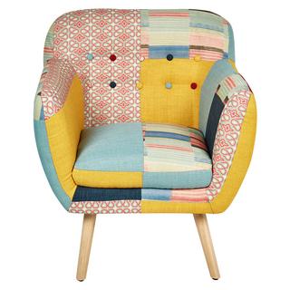 Beliani Fauteuil en Tissu Boho MELBY  