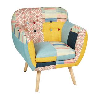 Beliani Fauteuil en Tissu Boho MELBY  