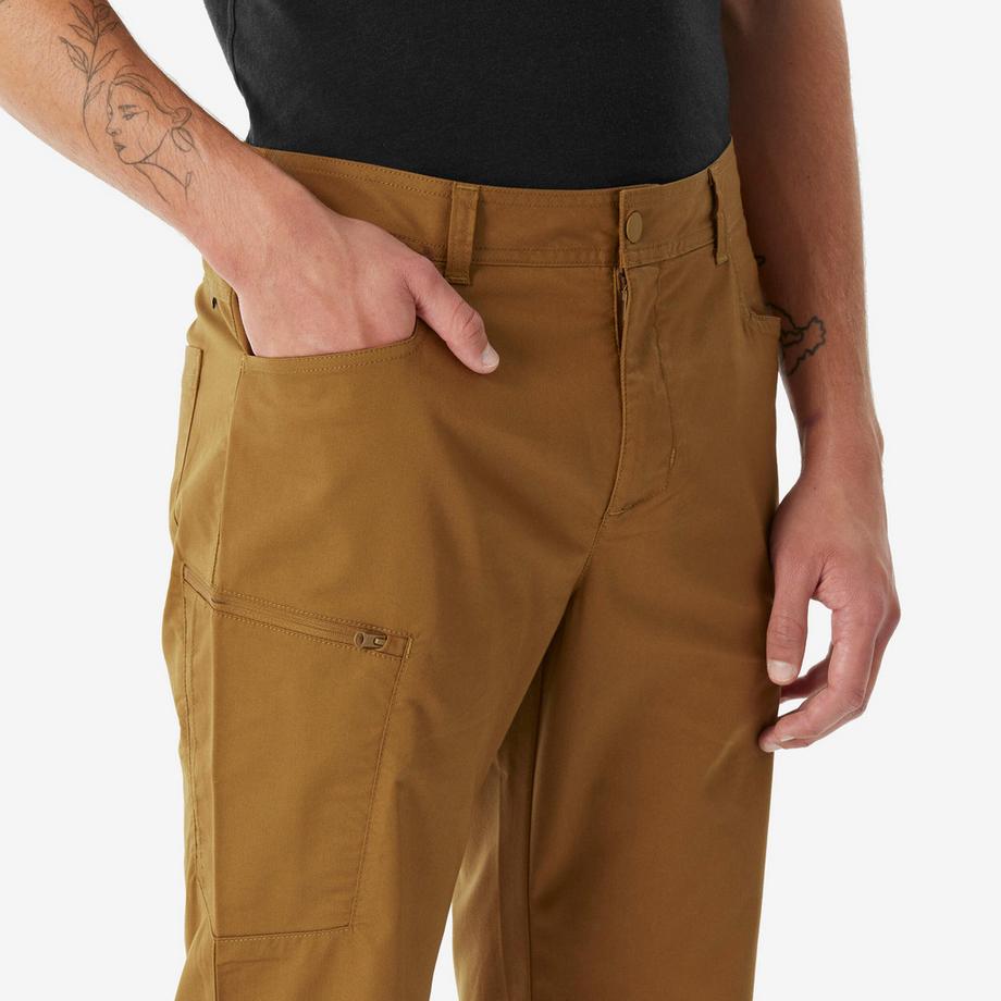QUECHUA  Pantaloni trekking uomo NH500 Regular Fit antivento cotone 