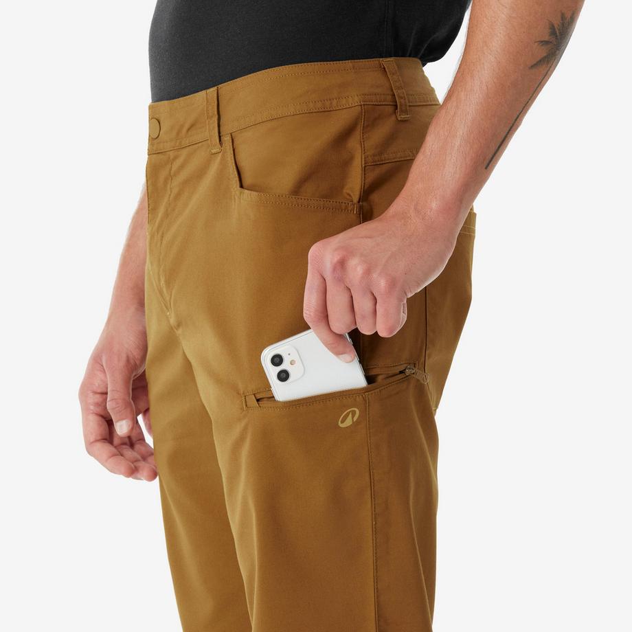 QUECHUA  Pantaloni trekking uomo NH500 Regular Fit antivento cotone 