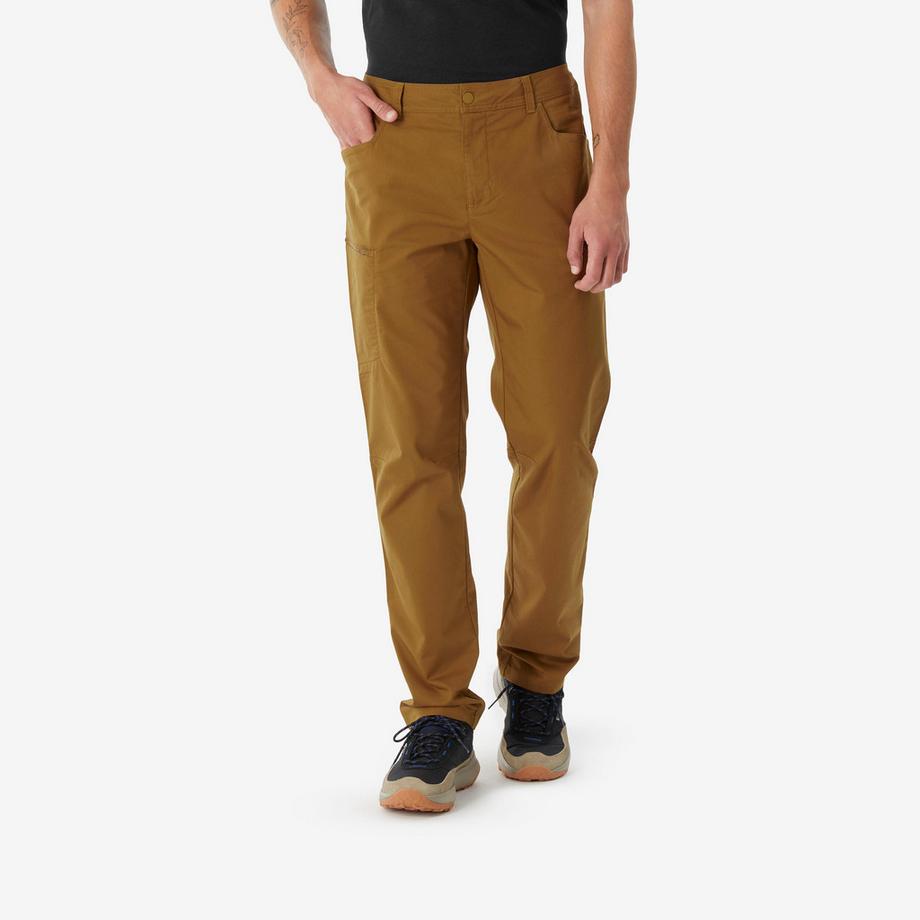 Pantaloni trekking uomo NH500 Regular Fit antivento cotone