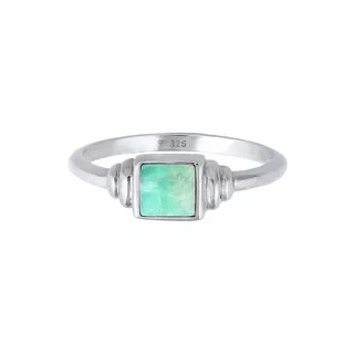 Elli  Ring Amazonit Edelstein Vintage 